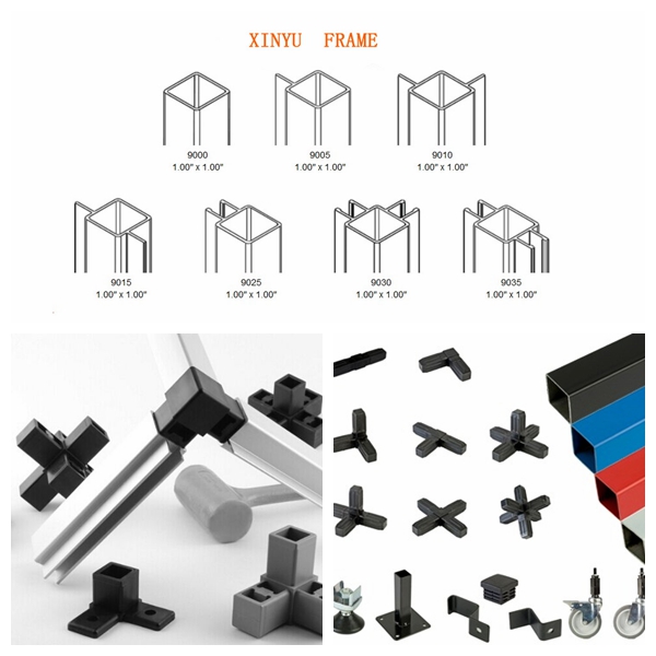 25*25mm Powder Coated Aluminum Square Tubing Frame With Connector For