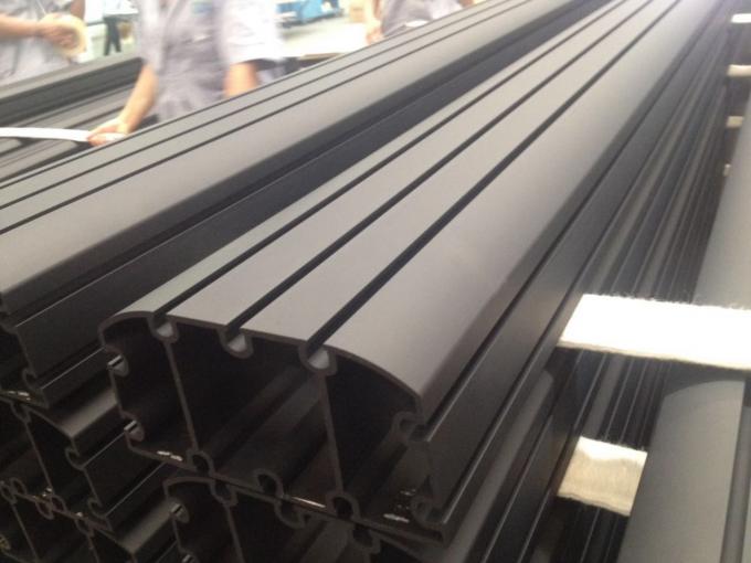150 Grind on Both Side Black Anodized Aluminium Industrial Profile For Sturdy Retractable Lid