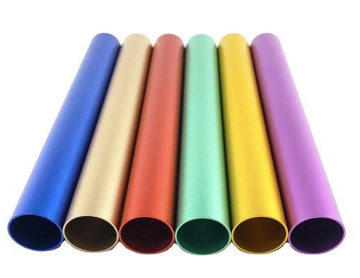 6063 6061 Extruded Aluminum Tubing Round Anodized Colorful Mill Finish