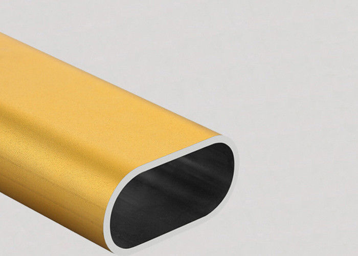 Colorful Flat Oval Aluminum Tubing 6061 Preciously Cutting Deep Process