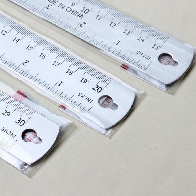 Silver 30cm Aluminium Extrusion Profiles Alkali Anodized Aluminum Ruler