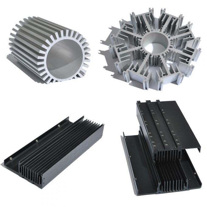 Customized Round Aluminum Heat Sink Extrusion AL6063 T5 Profile Radiator