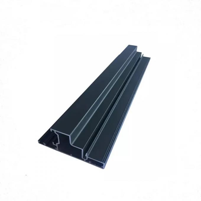 OEM 6063 Aluminum Sliding Door Track Extrusion Profile Clear Anodized