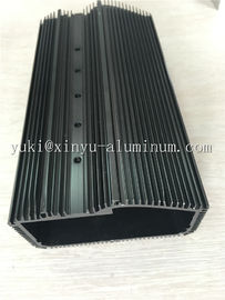 Semi Bright Black Anodized Aluminium Box Aluminum Structural Framing With Tapping And CNC Drilling
