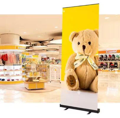 Portable Double-Sided Roll-Up Banner Display Lightweight Aluminum Frame for Trade Shows Events & Promotions