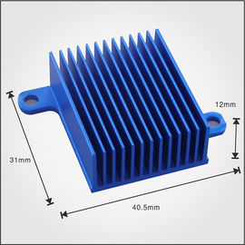 Custom Design Profile Extruded Aluminium Heat Sink Profiles 40mm With Blue Anodized