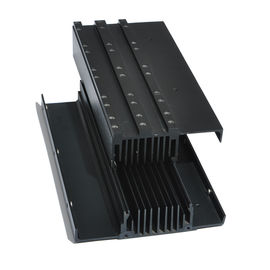 Black Anodized Aluminium Heat Sink Profiles , Electronic Aluminum Alloy Profile