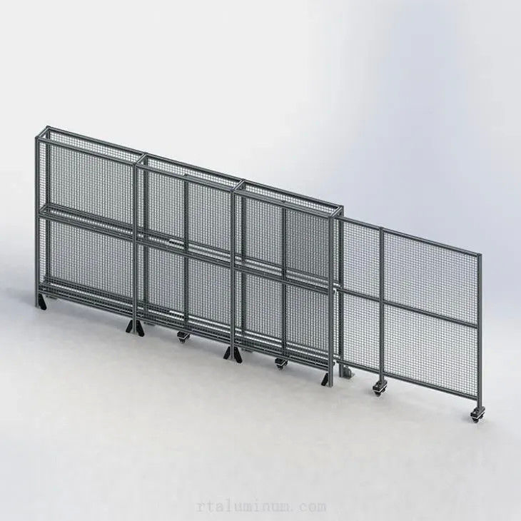 Extruded Welded Aluminum Industrial Profile Wire Mesh Fence 6063 T5 Extruded Welded Aluminum Industrial Profile Wire Mesh Fence 6063 T5