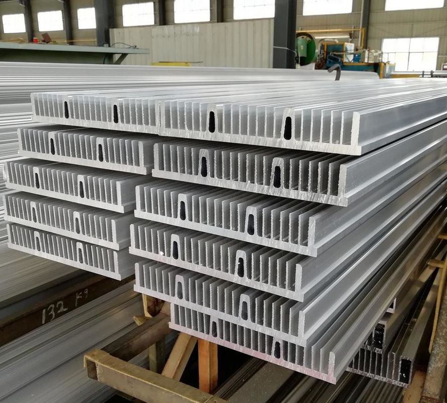 Customized Big Size Flat 6063 T5 Aluminium Heat Sink Profiles With