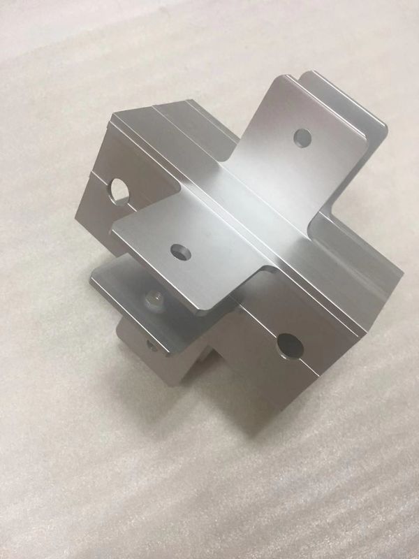 Cnc Machining Aluminum Bracket With Drilling Holes Silver Anodized Silver Color