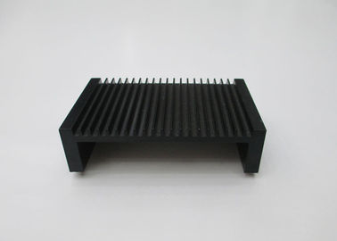 Black Anodized Aluminium Heat Sink Profiles , Extruded Aluminum Heatsink Radiators