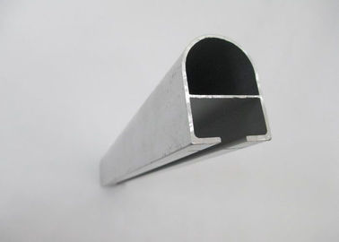 Silver Glossy Outdoor Stair Aluminum Railing Profiles , Anodized Aluminum Profile