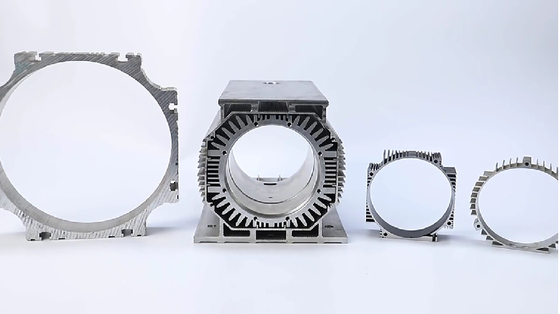 Extruded 6063 Aluminum Motor Enclosure Extrusion Casing Water Cooled