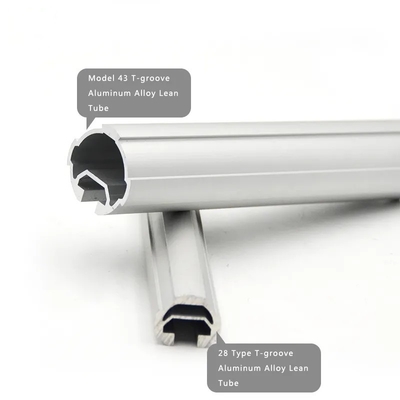 43mm Aluminium Pipe Anodized T - Slot Frame Tube For Pipe Rack System