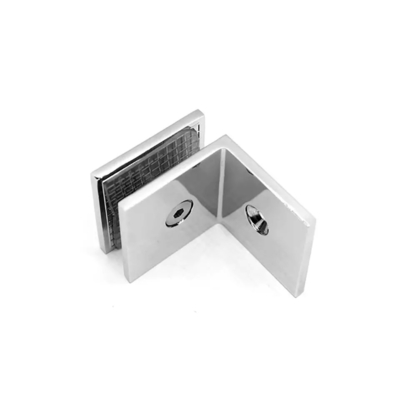 90 Degree Stainless Steel Glass Clip For Shower Door Glass To Wall Enclosure