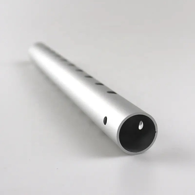 Matte Silver Anodized Aluminium Round Tube Drilling Aluminum Pipe