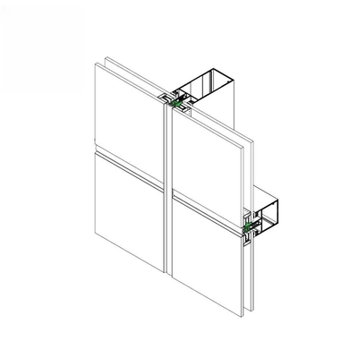 European Standards 6063 T5 Powder Coating Aluminium Profiles for Curtain Wall