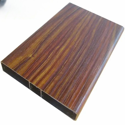 Aluminium Box Rectangular Profile Wood Grain Square Aluminium Profile for Furniture Decorations