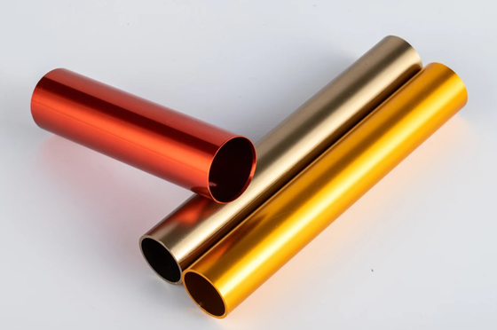 6063 6061 Extruded Aluminum Tubing Round Anodized Colorful Mill Finish