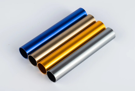 6063 6061 Extruded Aluminum Tubing Round Anodized Colorful Mill Finish