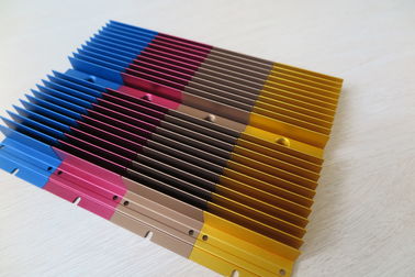 Colour Anodized Aluminium Heat Sink Profiles With CNC Milling Processing