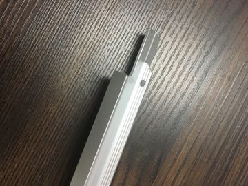 6061 T6 Aluminium Extrusion Profiles CNC Milling Matt Silver Anodized For Cabinet Handle