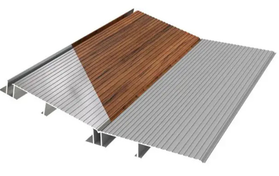 Aluminum Slip-Resistant Fireproof Waterproof Outdoor Aluminium Engineered Wood Floor