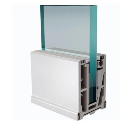 Modern Frameless Balustrade Handrails Aluminum U Channel Glass Railing Deck Glass Railing Design