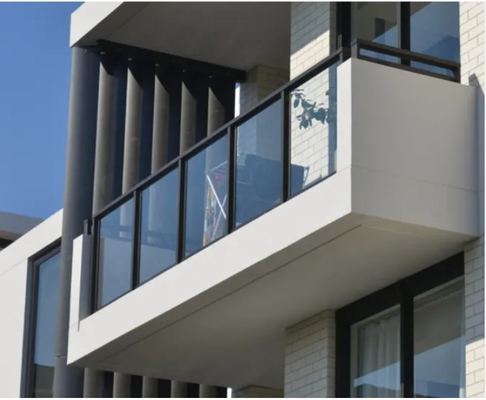 Modern Frameless Balustrade Handrails Aluminum U Channel Glass Railing Deck Glass Railing Design
