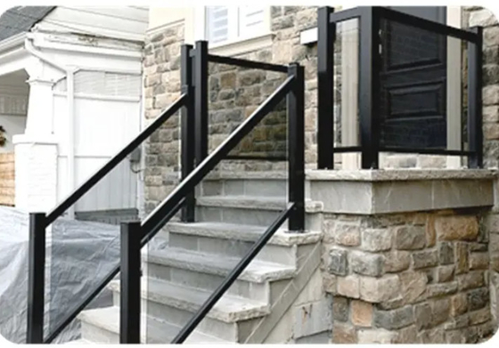 Outdoor Balcony Top Mounted Aluminum U Channel Tempered Glass Frameless Railing Glass Hardware Balustrades & Handrails