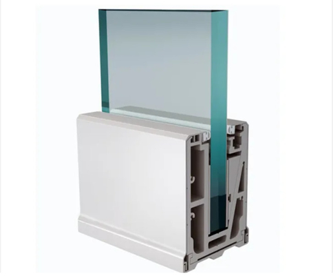 Aluminum Glass Railing Systems Deck Linear U Channel Glass Railing Posts Balustrade Frameless Standoff Aluminium Railing