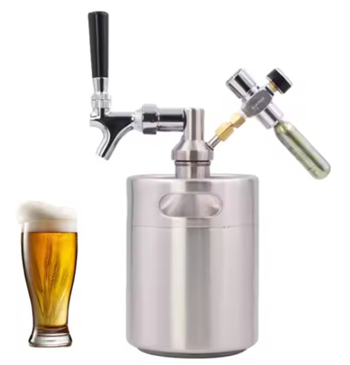 Logo Custom 2l 3.6l 4l 5l 10l Stainless Steel Portable Large Container Beer Barrel Keg Whisk Set
