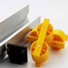 Higher Side Aluminum Extruded Shapes Track Yellow Wheel 4 M 34mm Diameter