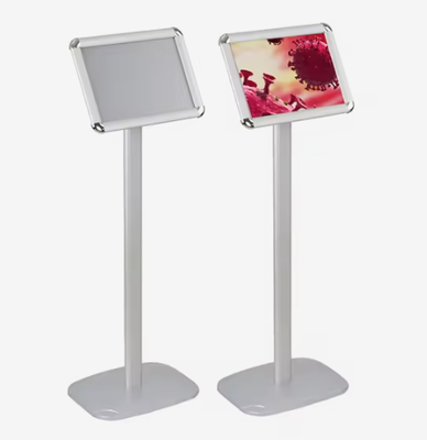 A4 Floor Standing Poster Stand With Square Base Advertising Menu Board