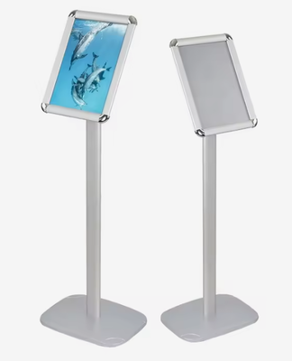 A4 Floor Standing Poster Stand With Square Base Advertising Menu Board
