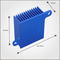 Custom Design Profile Extruded Aluminium Heat Sink Profiles 40mm With Blue Anodized