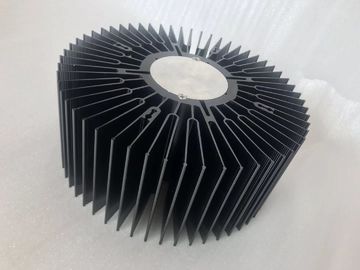 Custom aluminum CNC machined 230mm big size LED round heat sink extrusions