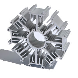 Customized Round Aluminum Heat Sink Extrusion AL6063 T5 Profile Radiator