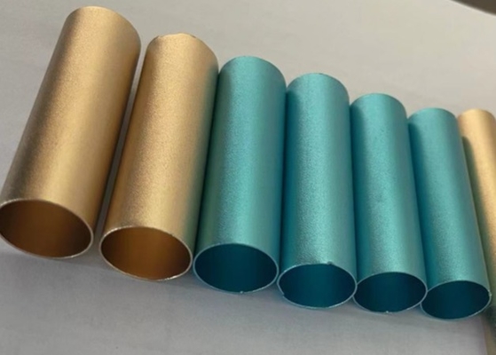 0.8mm Cold Drawing Aluminum Round Tube With Color Anodizing Matt Surface Pipe